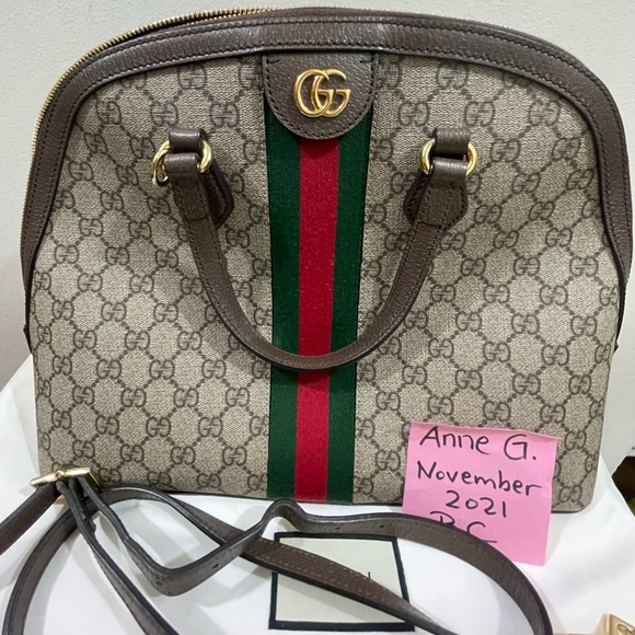 ♥️Gucci
beige Ophidia GG medium top handle bag♥️ - Picture 11 of 17